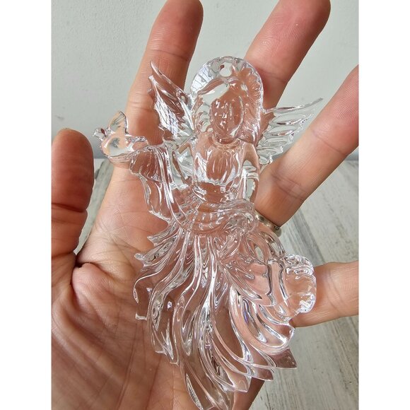 Waterford Angel cherub 2014 annual Dove crystal ornament bird Xmas tree - Picture 1 of 6